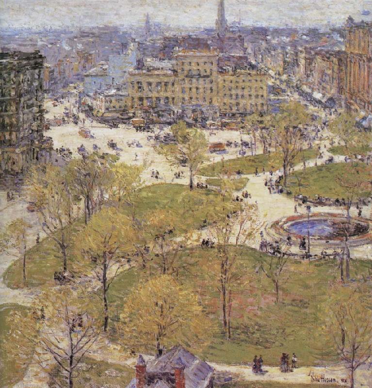Childe Hassam Union Square in Spring France oil painting art